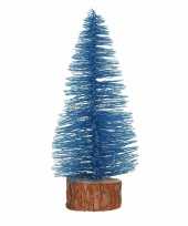 Bureau kerstboompje 25 cm blauw