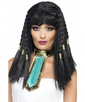 Cleopatra pruik met vlechtjes