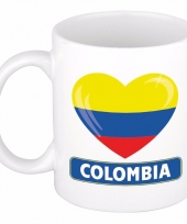 Colombiaanse vlag hart mok beker 300 ml