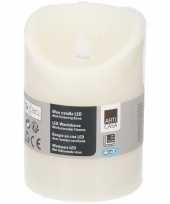 Creme led kaarsen stompkaarsen 10 cm