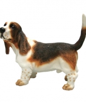 Decoratie beeld basset hond 11 cm