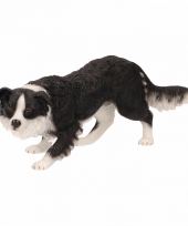 Decoratie beeld border collie hond 17 cm