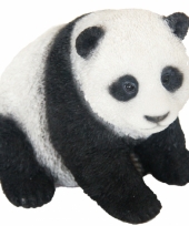 Decoratie beeldje pandabeer 14 cm