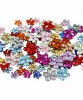 Decoratie plak diamantjes bloemen 504x stuks