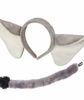 Dieren verkleed accessoire set olifant voor kinderen