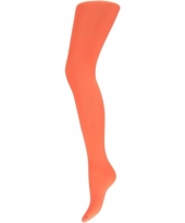 Dikke fluor oranje dames panty