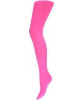 Dikke fluor roze dames panty