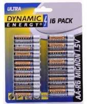 Dynamic energry lr6 aa batterijen 16 stuks