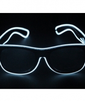 Feestbril met witte led verlichting