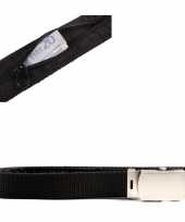 Geld verstoppen canvas koppelriem zwart