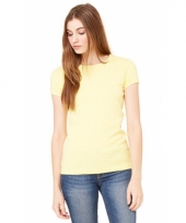Gele dames t-shirtjes hanna ronde hals