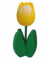 Gele tulp souvenir 14 cm
