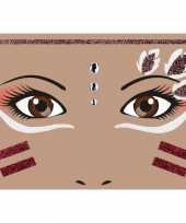 Gezicht glitter plakkers indiaan