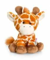 Giraffe knuffeldier oranje pluche 14 cm