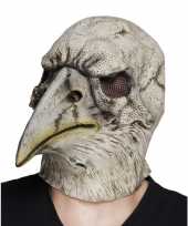 Grijze dode adelaars vogel masker van latex