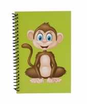 Groen apen notitieboekje 18cm