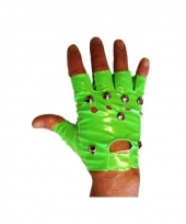 Groene biker handschoenen