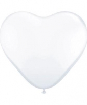 Grote hartjes ballon wit 90 cm
