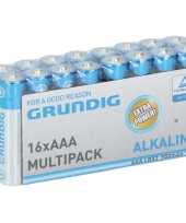 Grundig lr03 aaa batterijen 16 stuks