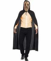 Halloween verkleedkleding zombie cape met rits masker