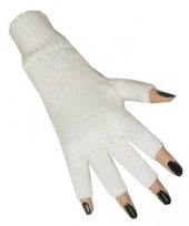 Handschoenen vingerloos wit