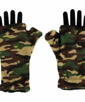 Handschoenen zonder vingers camouflage voor volwassenen