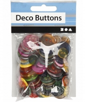 Hobby knopen rond 100 stuks in diverse kleuren
