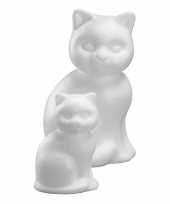 Hobbymateriaal piepschuim kat 13 cm