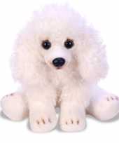 Hondel knuffels witte poedel 12 cm