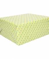 Inpakpapier gele en groene driehoeken