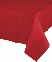 Kerst thema tafelkleed rood papier 274 x 137 cm