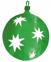 Kerstballen hangdecoratie groen 40 cm