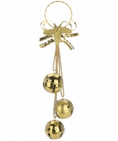 Kerstbellen decoratiehanger goud 50 cm