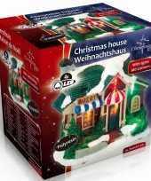 Kersthuisje bakkerij led kerst decoratie 9 x 6 x 9 cm