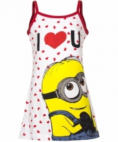 Kinderkleding wit rood jurkje minion dave