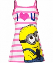 Kinderkleding wit roze jurkje minion dave