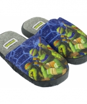 Kindersloffen van turtles blauw