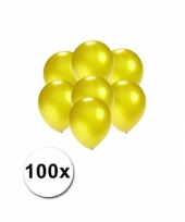 Kleine geel metallic ballonnetjes 100 stuks
