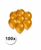 Kleine goud metallic ballonnetjes 100 stuks