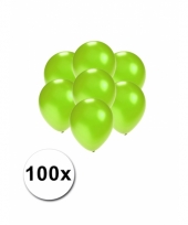 Kleine groen metallic ballonnetjes 100 stuks