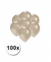 Kleine zilver metallic ballonnetjes 100 stuks