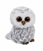 Knuffeldier witte uil 15 cm