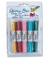 Knutsel glitters in tubes 5stuks