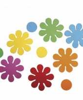 Knutsel rubberen bloemen zelfklevend 80 stuks