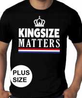 Koningsdag kingsize matters grote maten shirt zwart heren