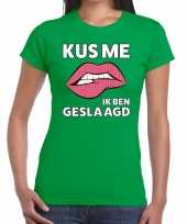 Kus me ik ben geslaagd t-shirt groen dames