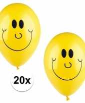 Lachende emoticon ballonnen 20 stuks