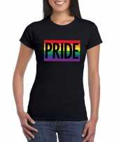 Lesbo shirt pride regenboog vlag dames zwart