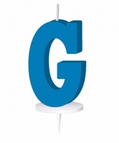 Letter kaarsen blauw g