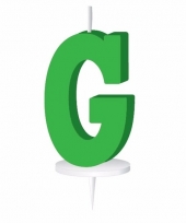 Letter kaarsen groen g